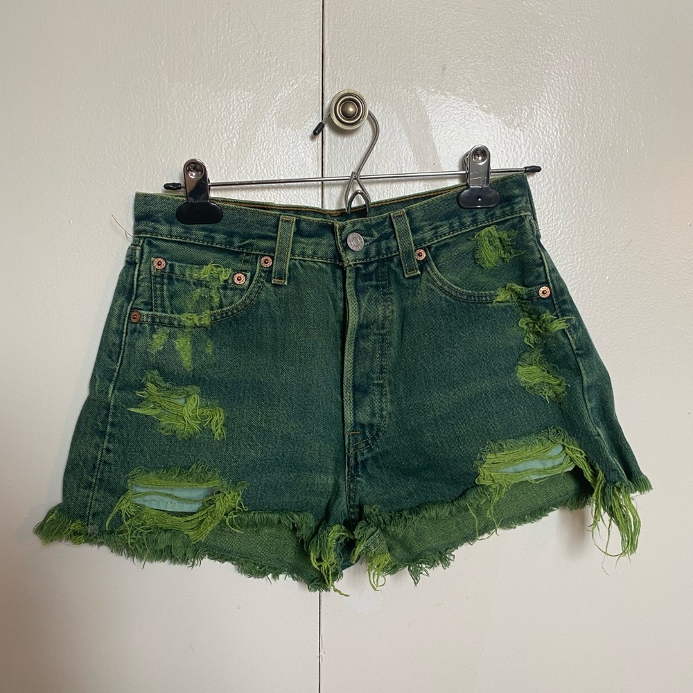 Green Dyed High waisted vintage Levi’s